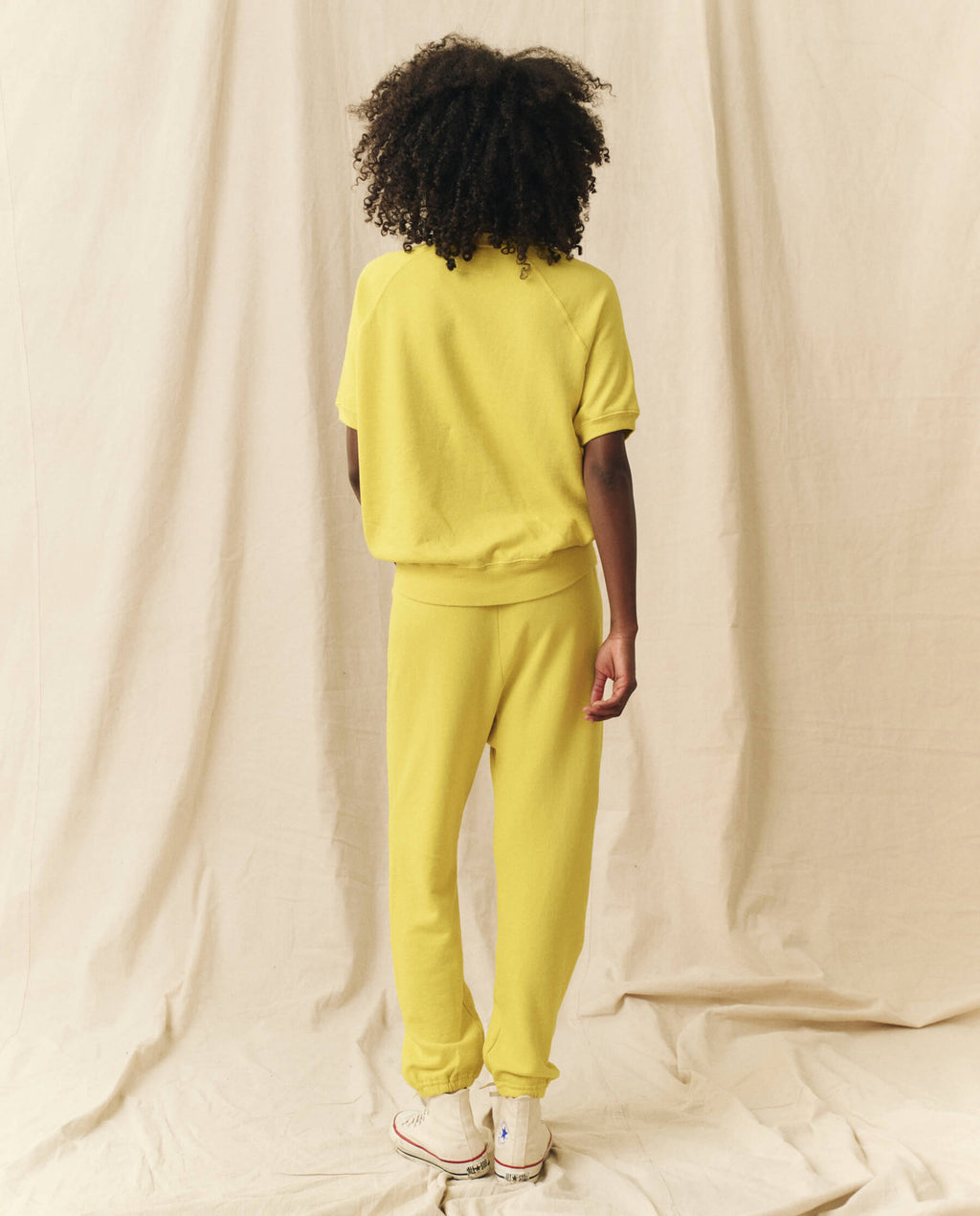 The Short Sleeve Sweatshirt. Solid -- Sunbeam